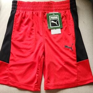 Puma Boy Red and Black Athletic Shorts Size 6
